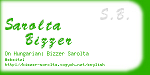 sarolta bizzer business card